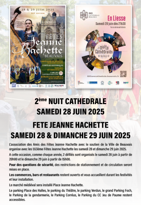Informations riverains et circulation Fêtes Jeanne Hachette 2025
